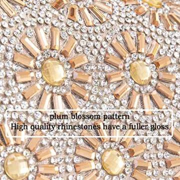 BBTT.ful Shoulder Bags Crossbody Bag Purses Handbags Crystals Rhinestone Evening Bag for Women Clutch Purse with Chain (champagne)