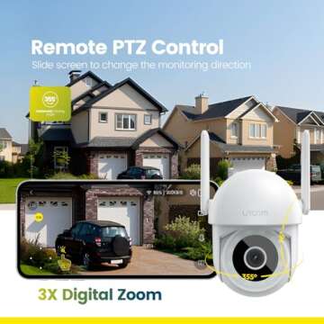 litokam 2.5K Security Camera Outdoor, 2.4G Wi-Fi Camera for Home Security Outdoor with AI Motion Detection, 360° PTZ Surveillance IP Home Cam Outside with Color Night Vision, Siren & 2-Way Talk