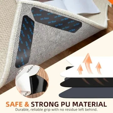 Druvian Rug Gripper Set - Non-Slip, Reusable Carpet Tape