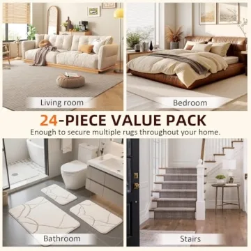 Druvian Rug Gripper Set - Non-Slip, Reusable Carpet Tape