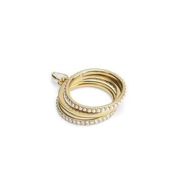 COACH Womens Heart Charm Ring Set