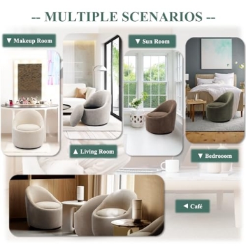 COLAMY Modern Swivel Accent Chair Set with Storage