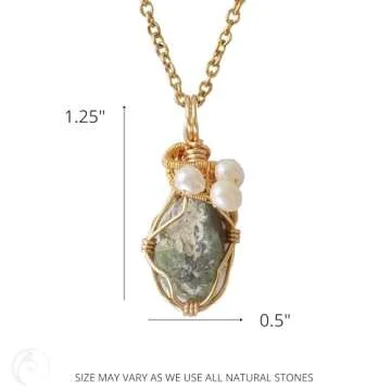 Genuine Peridot Necklace with Gold Chain - Handmade Jewelry