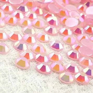 Summer-Ray 4mm Flatback Glossy Pearl Rhinestones in Storage Box Multicolor