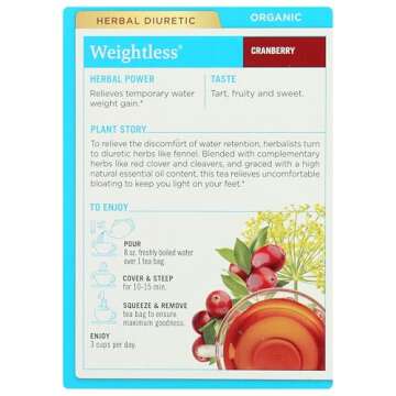 Traditional Medicinals Tea, Weightless Cranberry, 16 Count