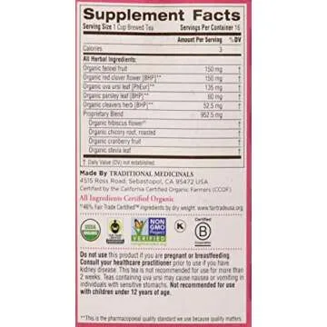 Traditional Medicinals Tea, Weightless Cranberry, 16 Count