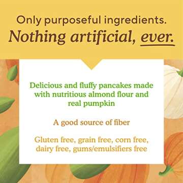 Simple Mills Almond Flour Pancake & Waffle Mix, Pumpkin - Gluten Free, Plant Based, Paleo Friendly, ...
