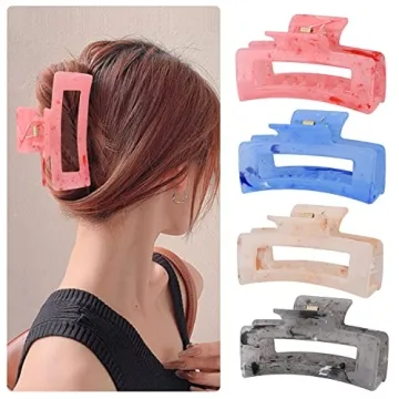 Buy 8 PCS Acrylic Hair Claw Clips - Perfect for Thick Hair