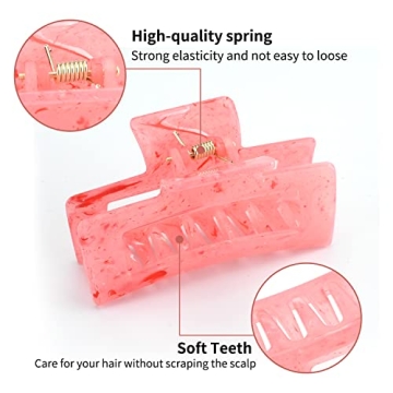 Buy 8 PCS Acrylic Hair Claw Clips - Perfect for Thick Hair