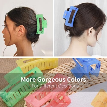 Buy 8 PCS Acrylic Hair Claw Clips - Perfect for Thick Hair