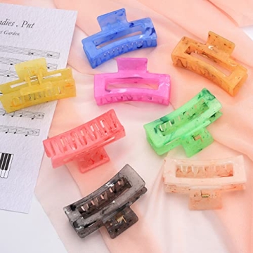 Buy 8 PCS Acrylic Hair Claw Clips - Perfect for Thick Hair