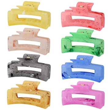 Buy 8 PCS Acrylic Hair Claw Clips - Perfect for Thick Hair