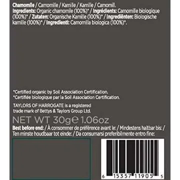 Taylors of Harrogate Organic Chamomile Tea - Relaxing Herbal Sip