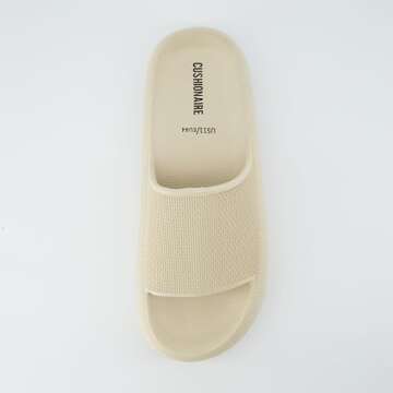 CUSHIONAIRE Men's Cloud Recovery Pool Slide - Khaki Size 11