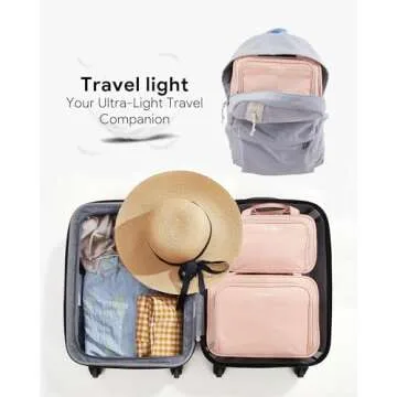 OlarHike Travel Toiletry Bag for Women, Hanging Waterproof Portable Organizer, 3 in 1 Travel Essentials Packing Organizer, Makeup & Jewelry Storage, Cosmetic Travel-Sized Container, Medium Size, Pink