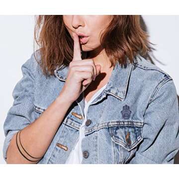 REAL SIC Hamsa Enamel Pin - Protection and Good Luck Pin - Ancient Human Hand Symbol of Strength and Defense for Jackets, Backpacks, Hats, Bags & Tops