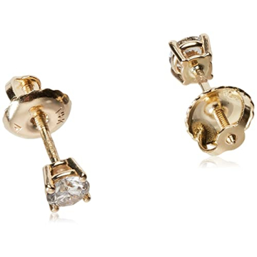 Elegant Amazon Essentials Diamond Stud Earrings in 14K Gold