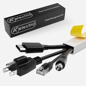 A+ ELECTRIC 315" Cable Hider, Wire Cover, Cables Raceway for Cord Hide, Long, Large, White and paintable Cords Cover Concealer Conduit Channel, TV, Ethernet Molding Electrical Wires Management Kit