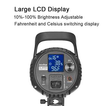 Godox SL-60W 60W 5600K Daylight Balanced LED Video Light Lamp Bowens Mount Studio Photography Lighting