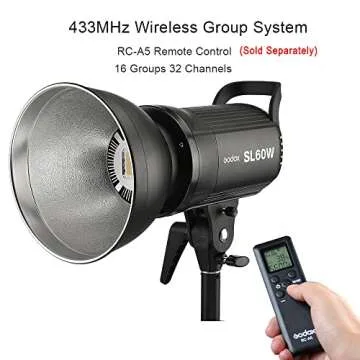 Godox SL-60W 60W 5600K Daylight Balanced LED Video Light Lamp Bowens Mount Studio Photography Lighting