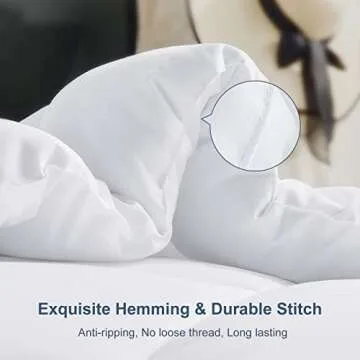 CozyLux King Size Bedding Comforter Duvet Insert - Quilted White Comforters with Corner Tabs, 1800 Series Soft Siliconized Fiberfill All Season Down Alternative Bed Comforter - Box Stitched