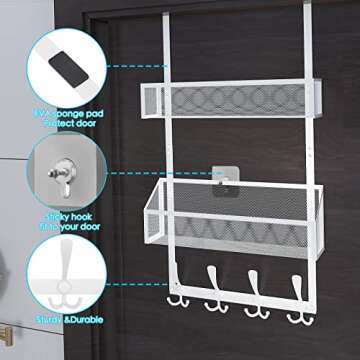 Organize Your Space with Kaiferty Over The Door Hooks