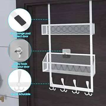 Organize Your Space with Kaiferty Over The Door Hooks