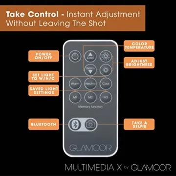 GLAMCOR Multimedia X Portable LED Lighting Kit Remote Control