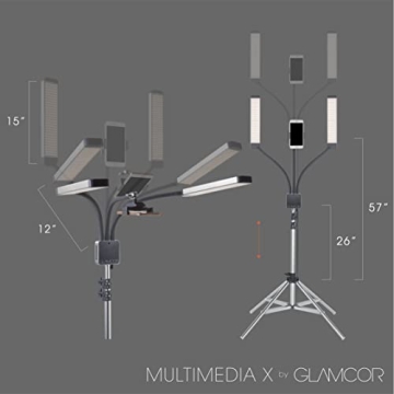 GLAMCOR Multimedia X Portable LED Lighting Kit Remote Control