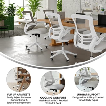 Flash Furniture Ergonomic Mid-Back Office Chair for Comfort