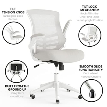 Flash Furniture Ergonomic Mid-Back Office Chair for Comfort