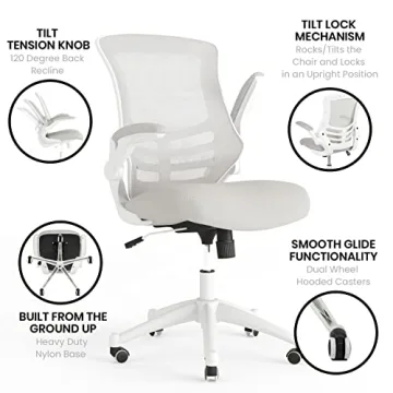 Flash Furniture Ergonomic Mid-Back Office Chair for Comfort
