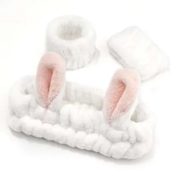 Ayesha Bunny Ear Headband for Makeup and Spa Use