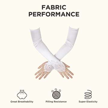 BABEYOND Long Opera Party 20s Satin Gloves Tea Party Stretchy Adult Size Elbow Length