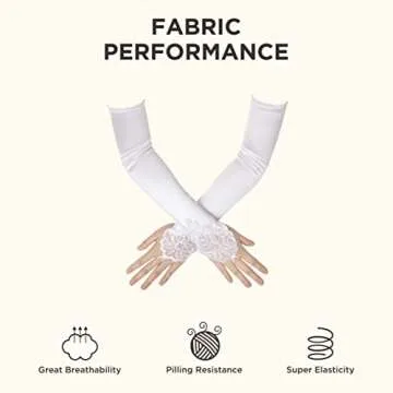 BABEYOND Long Opera Party 20s Satin Gloves Tea Party Stretchy Adult Size Elbow Length