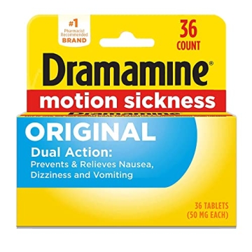 Dramamine Motion Sickness Relief 36 Count Fast-Acting