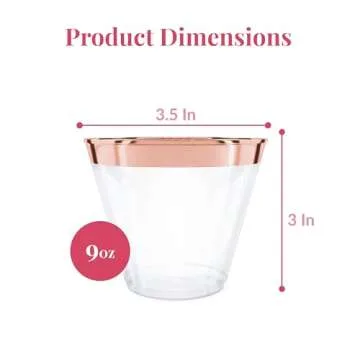 Elegant Prestee Rose Gold Plastic Cups for Events