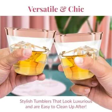 Elegant Prestee Rose Gold Plastic Cups for Events