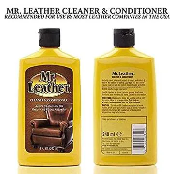 MR. LEATHER Leather Cleaner & Conditioner for Automotive, Upholstery, Leather Luggage and Bags (Liqu...