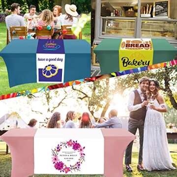 Custom Table Runner with Business Logo Text Up to 36"x72" Personalized Logo Table Runner for Business Vendors Wedding Birthday, 13"x72"