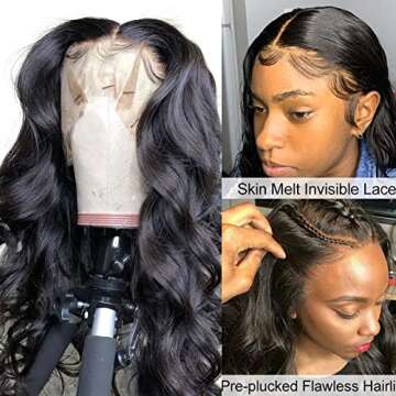 ISEE Hair 180% Density Body Wave Lace Front Wig