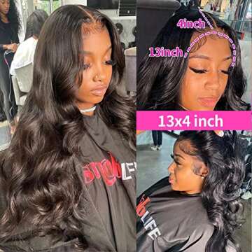 ISEE Hair 180% Density Body Wave Lace Front Wig