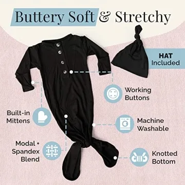Stroller Society Knotted Gown for Newborns - Gender Neutral