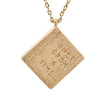 chelseachicNYC Handmade Once Upon A Time Book Necklace Matte Gold