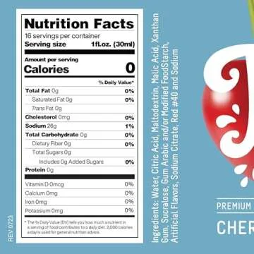 Flavored Syrup for Snow Cones, Homemade Sodas, Cocktails, Coffee, Baking and More - Time For Treats 16.9 Fluid Ounce Bottle (Cherry - SUGAR FREE)