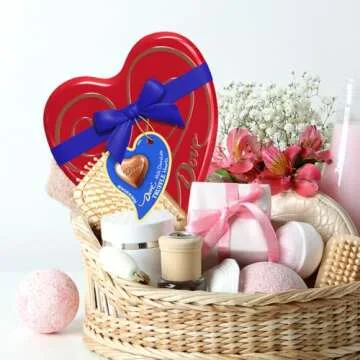 DOVE Valentine's Day Milk Chocolate Truffle Candy Heart Box Gift Tin, 5.82 oz Chocolate Heart Tin
