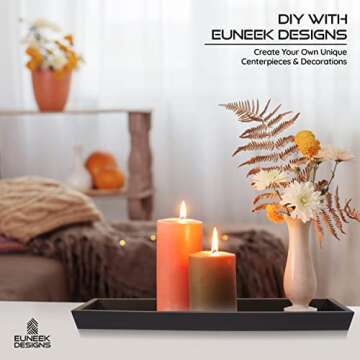 Stylish Black Wood Tray for Bathroom and Decor Organization