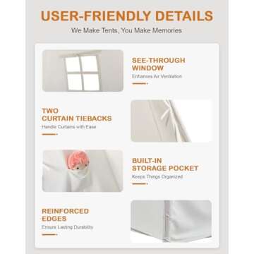 CO-Z Larger 85" H Kids Teepee Play Tent, 2.1m Large Indoor Canvas Teepee Tent for Adults, Tall Foldable Teepee Outdoor, 5 Sides Party Picnic Wedding Teepee Tent with Storage Bag