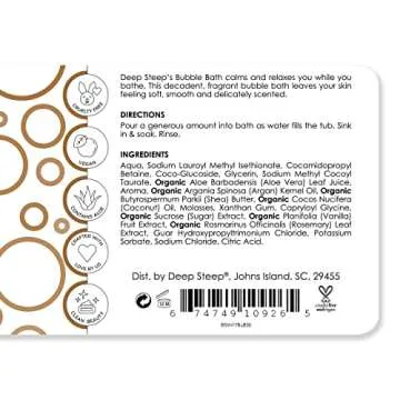 Deep Steep Bubble Bath, Brown Sugar Vanilla, 17 Ounce