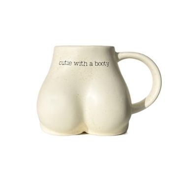 Butt Funny Coffee Mug for Women, Cute Novelty Gifts Butt Shaped 3d Cup, Cute Mugs for Women Booty Mu...